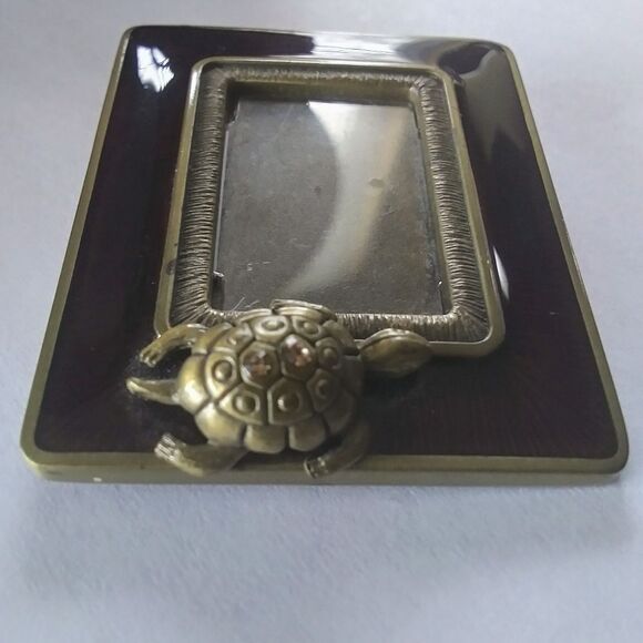 Jay Strongwater Scarf Clip Picture Frame Neiman Marcus Rhinestone Turtle - Picture 2 of 6
